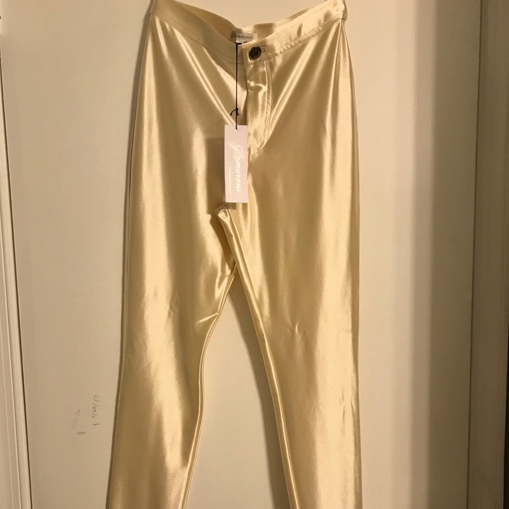 Ladies Cream Disco Pants. New w/ tags.